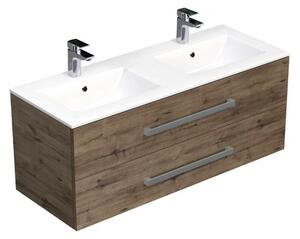 Kúpeľňová skrinka s umývadlom SAT Cube Way 120x53x46 cm dub Wellington mat CUBE461202DWMOD