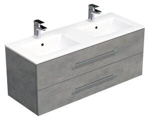 Kúpeľňová skrinka s umývadlom SAT Cube Way 120x53x46 cm betónová podložka CUBE461202BEMOD