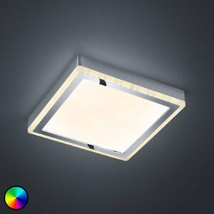 Stropné LED svietidlo Slide biele hranaté 25x25 cm