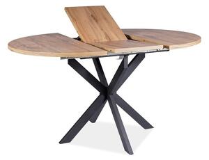 Rozkladací jedálenský stôl GASTON 100-135 cm - dubový efekt