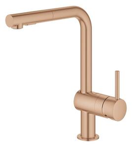 Drezová batéria GROHE Minta s vyťahovacou spŕškou, 2 prúdy Warm Sunset 30274DA0