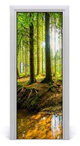 Fototapeta na dvere Strumień w lasi 85x205 cm
