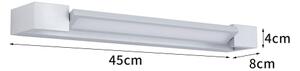 Brilagi-LED Kúpeľňové osvetlenie na zrkadlo AQUA LINE LED/12W/230V 45 cm IP44 matný chróm