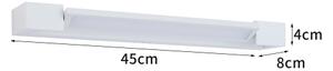 Brilagi- LED Kúpeľňové osvetlenie zrkadla AQUA LINE LED/12W/230V 45 cm IP44 biela
