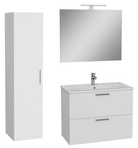 Kúpeľňová zostava s umývadlom 80 cm vrátane umývadlovej batérie, vtoku a sifónu VitrA Mia biela KSETMIA80B