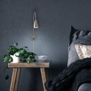 LED nástenné svetlo Tusa, nikl, kov, 45 cm, flexibilné rameno, Hliník / sivá / zinok, Spálňa, kov, Moderný