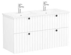 Kúpeľňová skrinka s umývadlom VitrA Root 120x67x46 cm biela mat ROOTG120WINTS