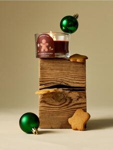 Sinsay - Vianočná vonná sviečka s potlačou perníkového panáčika Gingerbread - béžová