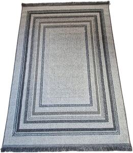 HU Sivo-béžový moderný koberec Boho 872-S so vzorom obdĺžnikov Rozmer: 60x100 cm