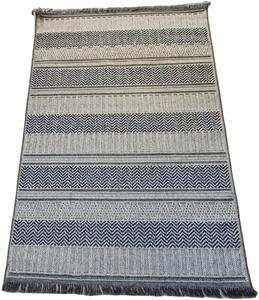 HU Sivo-béžový pruhovaný koberec Boho 878-S Rozmer: 60x100 cm