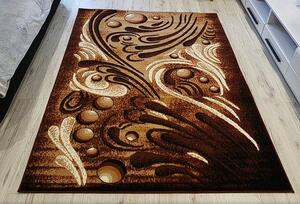 HU Hnedo-čierny abstraktný koberec Shiraz Bcf Bable Rozmer: 50x80 cm
