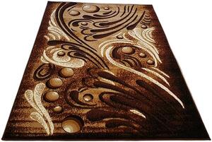 HU Hnedo-čierny abstraktný koberec Shiraz Bcf Bable Rozmer: 50x80 cm