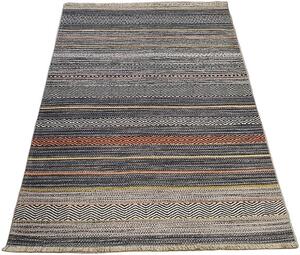 HU Viacfarebný moderný koberec Banco 1049-sivý Rozmer: 60x110 cm