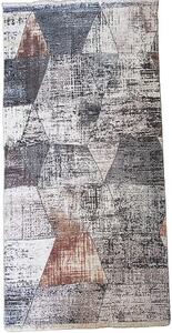 HU Sivý moderný koberec Banco 1044-MULTI-2 so vzorom mnohostenov Rozmer: 60x110 cm