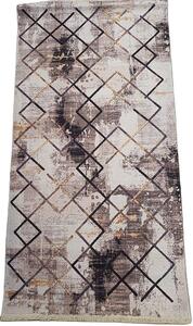 HU Hnedo-béžový kosoštvorcový koberec Banco 1004-VIZION Rozmer: 60x110 cm