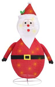 Vianočná ozdoba figúrka Santa Claus LED luxusná látka 90 cm