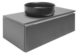 Kúpeľňová skrinka s krytom SAT Feel 100x30x46 cm antracitová podložka SATFEEL100ANTD