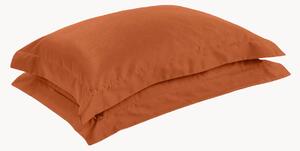 Obliečky na vankúše z bavlneného saténu Terracotta, 2 ks