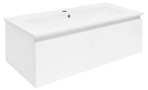 Kúpeľňová skrinka s umývadlom SAT B-WAY 99x30x45 cm biely lesk BWAY100WU4