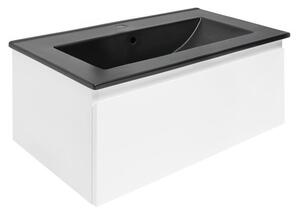 Kúpeľňová skrinka s umývadlom SAT B-WAY 79x30x45 cm biely lesk BWAY80WU4B