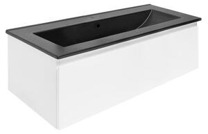 Kúpeľňová skrinka s umývadlom SAT B-WAY 99x30x45 cm biely lesk BWAY100WU4B