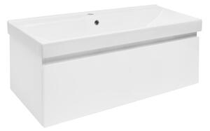 Kúpeľňová skrinka s umývadlom SAT B-WAY 99x30x45 cm biely lesk BWAY100WU1