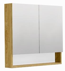 Zrkadlová skrinka SAT Cubeway 80x14x72 cm lamino dub hickory GALCU80DH