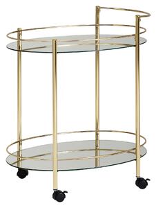 SERVÍROVACÍ VOZÍK, zlatá, 46/67/79 cm MID.YOU - Servírovacie stolíky, Online Only