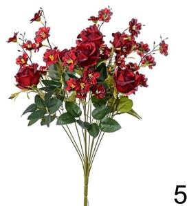 Kytica ruža bordová 46cm 1001368BOR - Umelé kvety