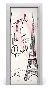 Fototapeta na dvere Eiffelova veža paríž 75x205cm