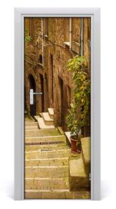 Fototapeta samolepiace na dvere Talianskej uličky 75x205cm