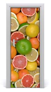 Fototapeta na dvere samolepiace citrusové ovocie 75x205 cm