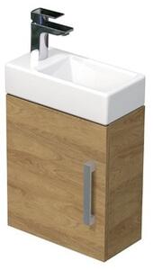 Kúpeľňová skrinka s umývadlom SAT Cube Way 1 40x47,5x20 cm dub Hickory mat CUBE320401DDH