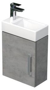 Kúpeľňová skrinka s umývadlom SAT Cube Way 40x47,5x20 cm betón mat CUBE320401DBE