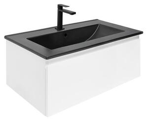Kúpeľňová skrinka s umývadlom SAT B-WAY 79x30x45 cm biely lesk BWAY80WU4BB