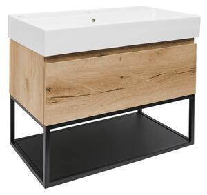 Kúpeľňová skrinka s umývadlom SAT B-WAY 59x30x45 cm dub matný BWAY60OAKFU2