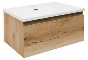 Kúpeľňová skrinka s umývadlom SAT B-WAY 59x30x45 cm dub matný BWAY60OAKU1