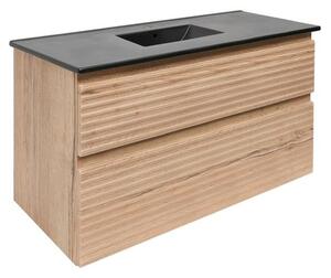 Kúpeľňová skrinka 2 zásuvky s umývadlom Naturel Savona 98x53x44,8 cm dub Halifax mat SAVONA2100DHC
