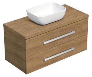 Kúpeľňová skrinka s krytom SAT Cube Way 100x46,5x46 cm dub Hickory CUBE461003DHSAT45