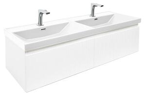 Kúpeľňová skrinka s umývadlom SAT Evolution 118x30x44, 8 cm biela mat SATEVO120WMU4BA