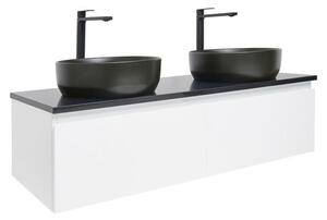 Kúpeľňová skrinka s krycou doskou SAT B-WAY 119x30x45 cm biely lesk BWAY120WTKUB