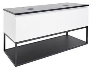 Kúpeľňová skrinka s krycou doskou SAT B-Way 119x30x45 cm biela lesk BWAY120WTKF