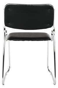 TEMPO Stohovateľná stolička Bulut - čierna - 76x50x56 cm