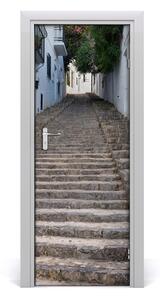 Fototapeta samolepiace na dvere kamenné schody 85x205 cm