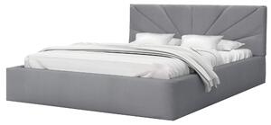 Čalúnená manželská posteľ s úložným priestorom Gabina - sivá Rozmer: 140x200