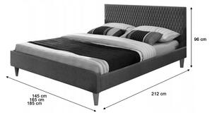 Manželská posteľ s roštom Arnica - sivá Rozmer: 160x200