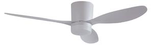 Stropný ventilátor Kayu s LED osvetlením, biely, DC, tichý, Ø 132 cm – Lucande Lucande, Kayu, Biela, Obývacia izba, Plast, Moderný