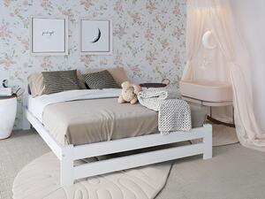 Manželská posteľ Charlie - biela Rozmer: 180x200
