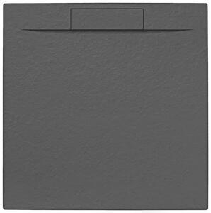 Sprchová vanička štvorcová SAT Fusion 90x90 cm liaty mramor Grafito  SATFU9090G
