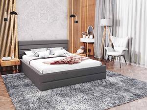 Čalúnená manželská posteľ s úložným priestorom Milada - grafit Rozmer: 140x200